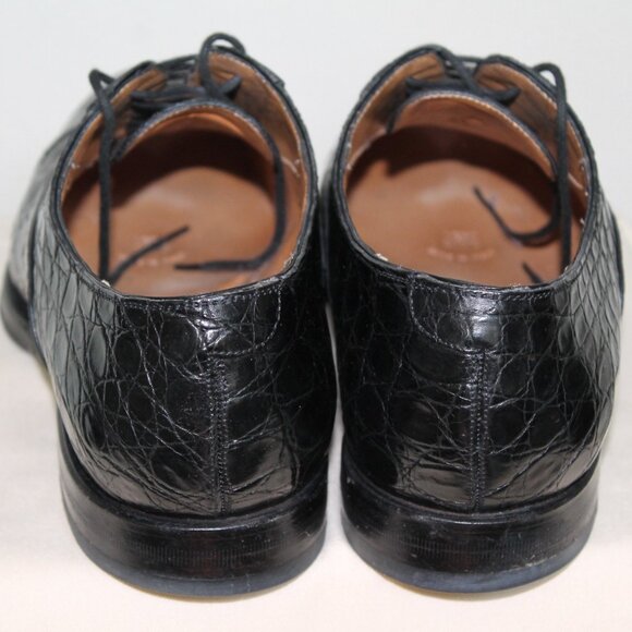Gucci genuine Alligator Men's black lace ups US size 10.5 made in Italy - Picture 4 of 9